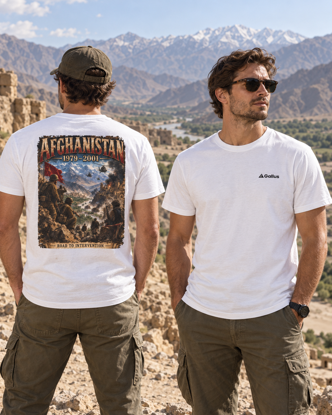 Afghanistan 1979–2001 Graphic Tee — Road to Intervention Vintage Military T-Shirt