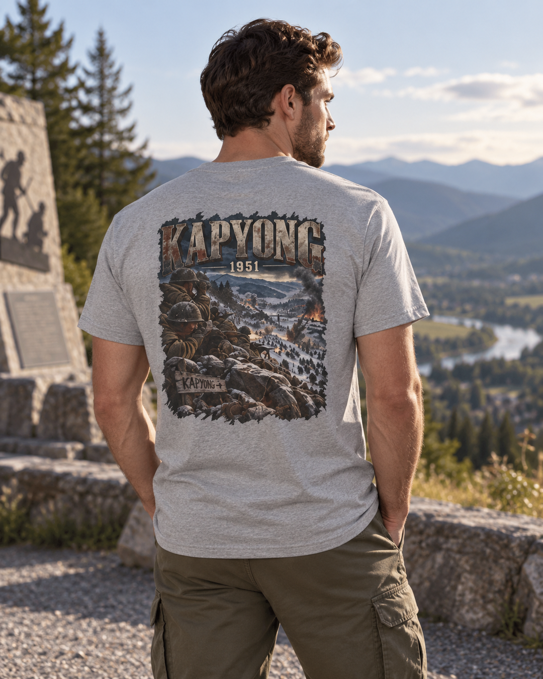 Kapyong 1951 Vintage Battle Scene Tee