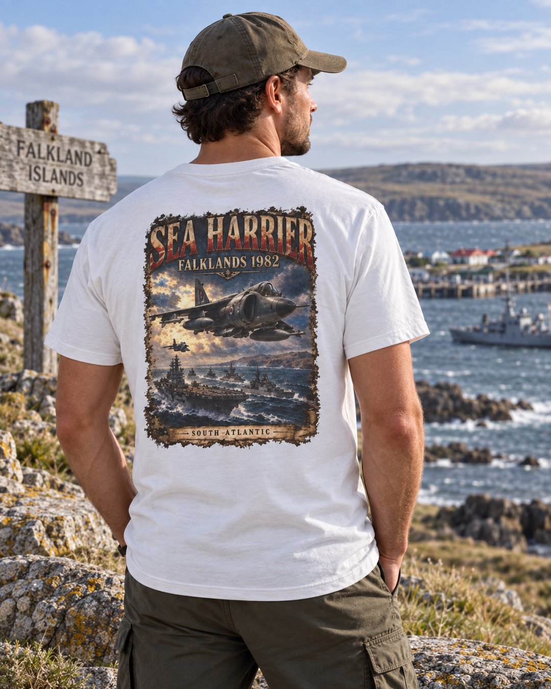 Sea Harrier Falklands 1982 Tee — Military Aviation Tribute T-Shirt