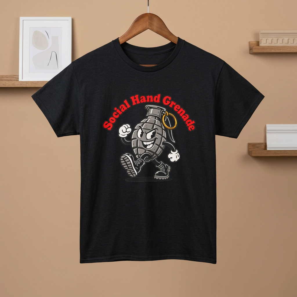 Social Hand Grenade T-Shirt — Military Humour Tee