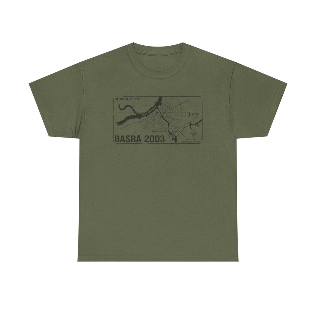 Basra 2003 Vintage Military Map T-Shirt