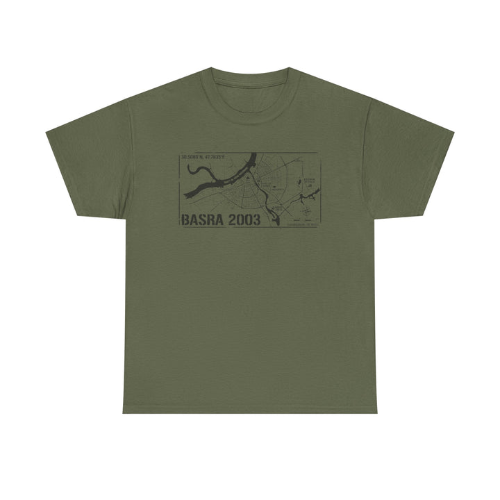 Basra 2003 Vintage Military Map T-Shirt