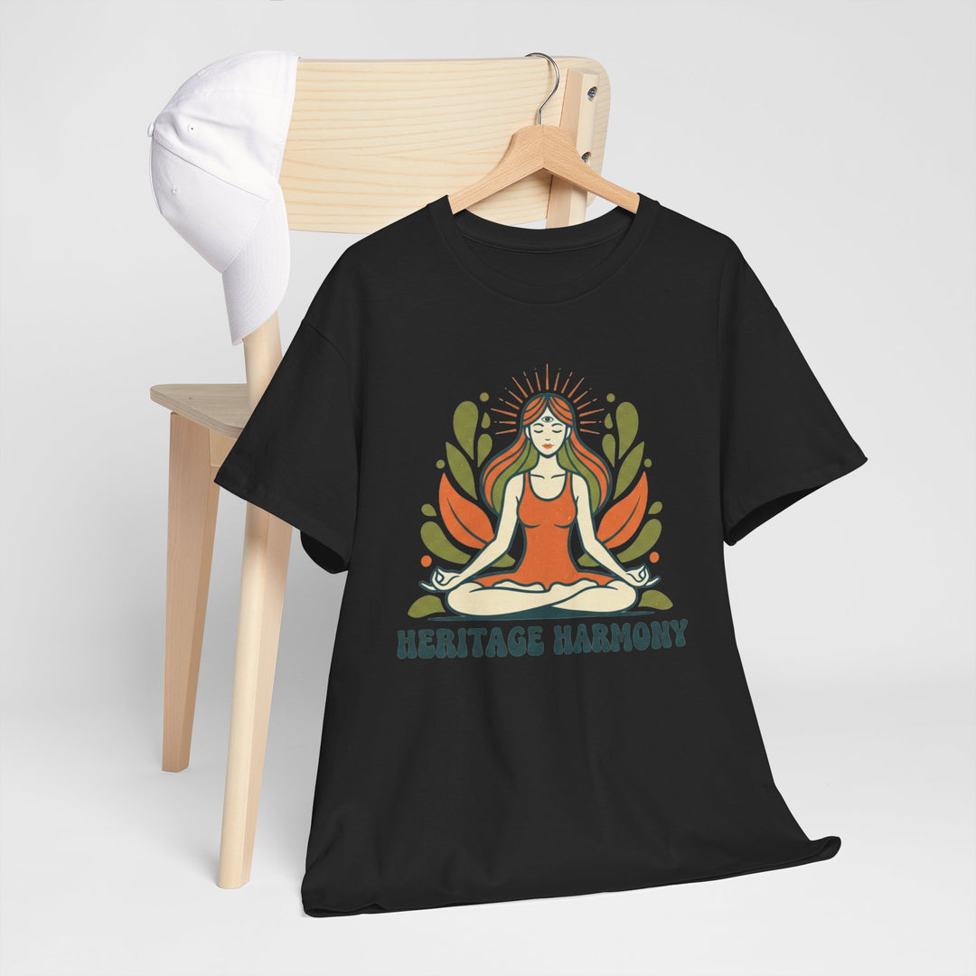 Yoga Meditation Tee – soft, breathable cotton designed for meditation and yoga practice. Comfortable, relaxed fit perfect for studio or casual wear.