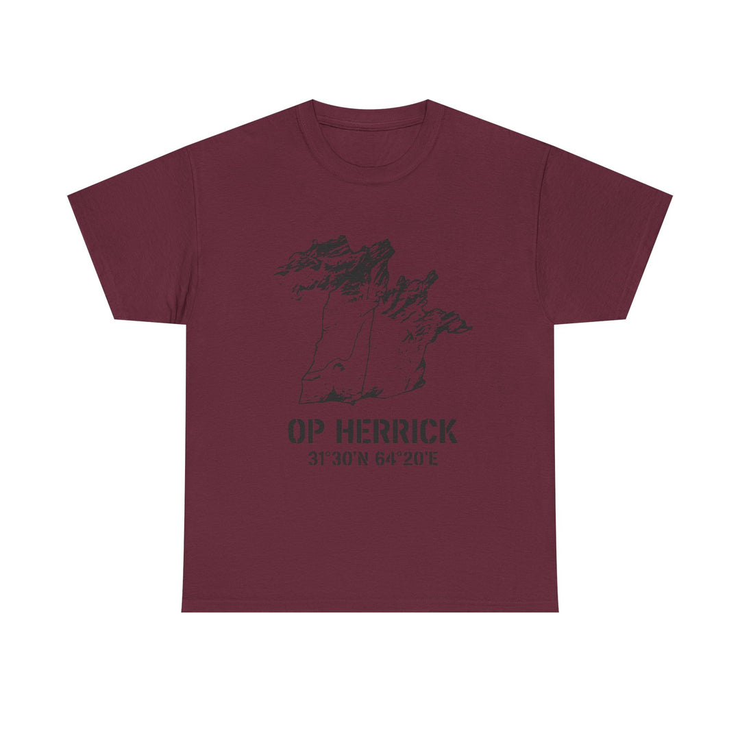 Op Herrick Lashkar Gah Coordinates T-Shirt - Helmand Province Military Graphic Tee