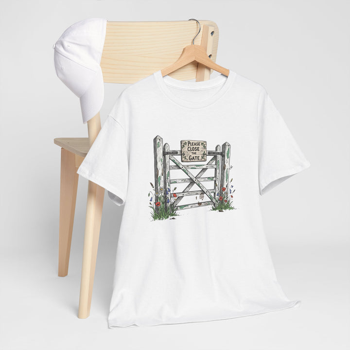 Close the Gate T-Shirt — Rural Discipline Heritage Graphic