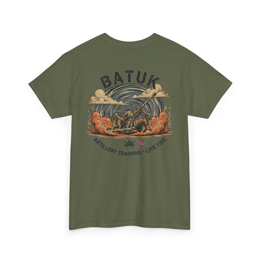 BATUK Artillery Training Tee — "Live Fire" Military Crew T-Shirt