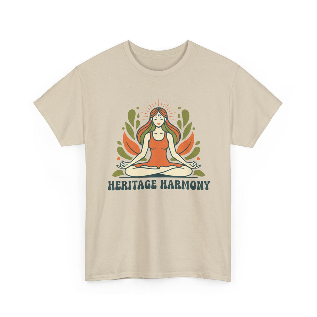 Yoga Meditation Tee – soft, breathable cotton designed for meditation and yoga practice. Comfortable, relaxed fit perfect for studio or casual wear.