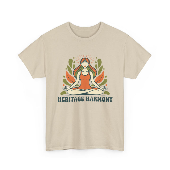 Yoga Meditation Tee – soft, breathable cotton designed for meditation and yoga practice. Comfortable, relaxed fit perfect for studio or casual wear.