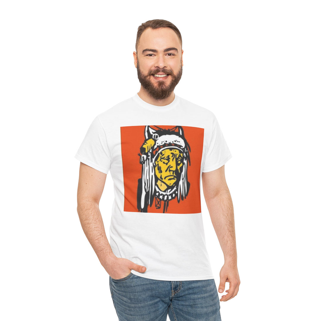 BATUS Native Chief Graphic Tee – Retro Tribal Illustration Shirt