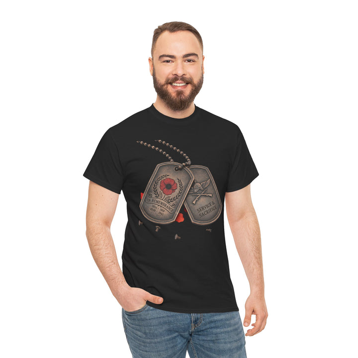 Remembrance Dog Tag T-Shirt — Memorial Military Tribute Tee