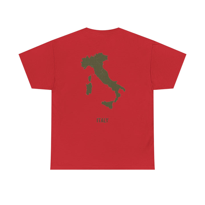 Italy Map Tee — GALLUS Logo Casual Cotton T-Shirt