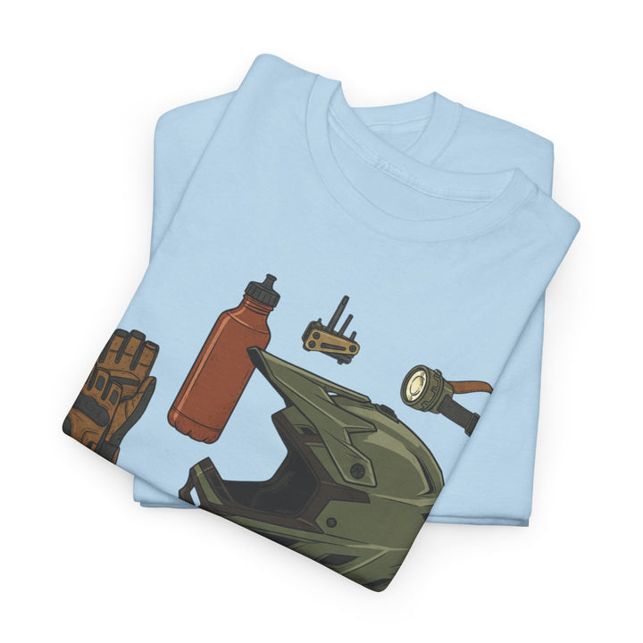 MTB Gear Layout T-Shirt — Mountain Bike Essentials Tee