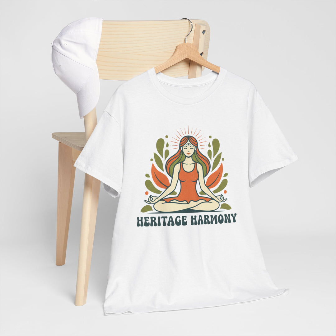Yoga Meditation Tee – soft, breathable cotton designed for meditation and yoga practice. Comfortable, relaxed fit perfect for studio or casual wear.