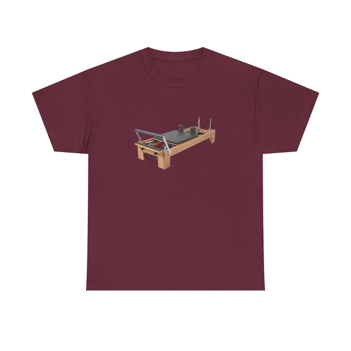 Pilates Reformer Tee – soft, breathable cotton designed for Pilates sessions. Comfortable, flexible, and perfect for reformer workouts or casual wear.