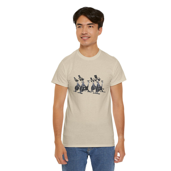 Spin Bikes Tee – soft, breathable cotton designed for indoor cycling and spin classes. Comfortable, durable, and perfect for active lifestyles.