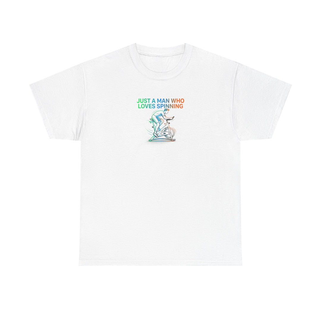 Spinner Enthusiast T-Shirt — "Just a Man Who Loves Spinning" Graphic Tee