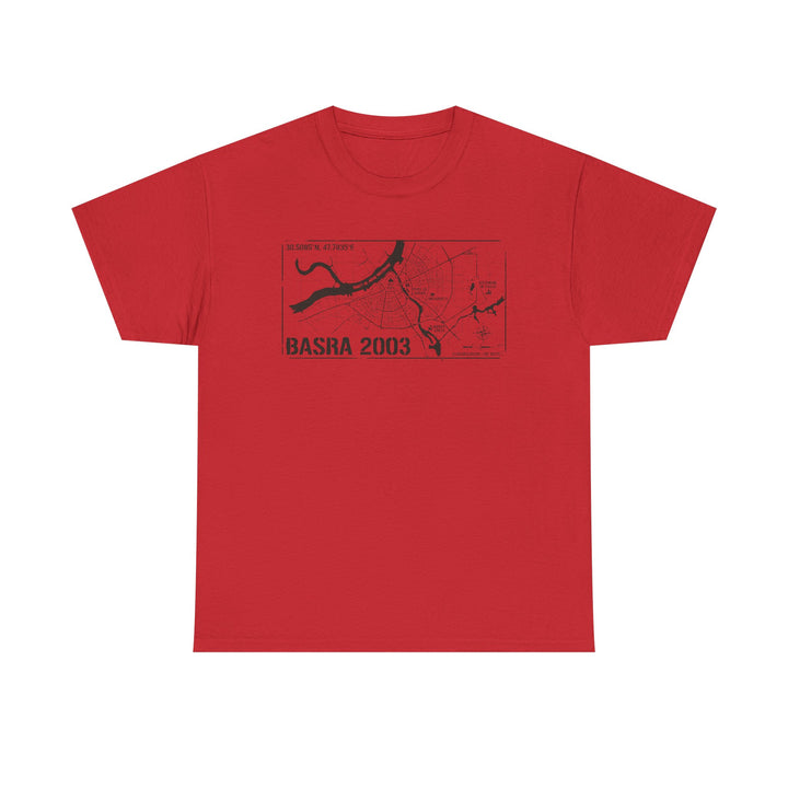 Basra 2003 Vintage Military Map T-Shirt