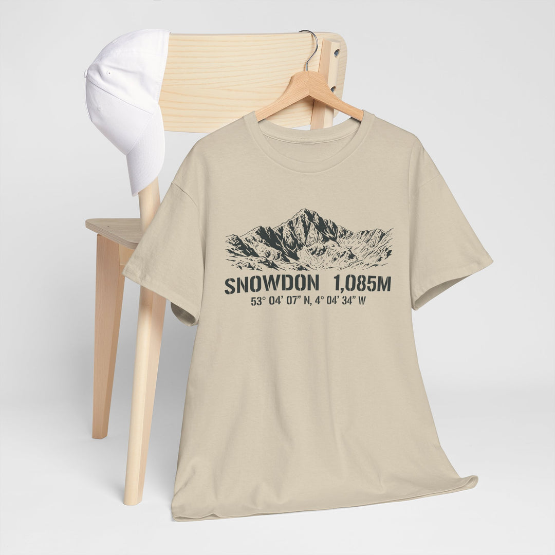 Snowdon 1,085M Mountain Tee with Coordinates