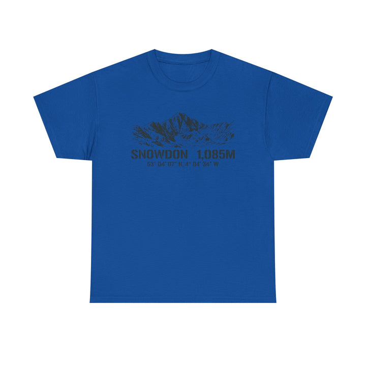 Snowdon 1,085M Mountain Tee with Coordinates