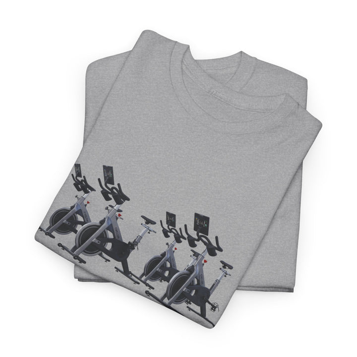 Spin Bikes Tee – soft, breathable cotton designed for indoor cycling and spin classes. Comfortable, durable, and perfect for active lifestyles.