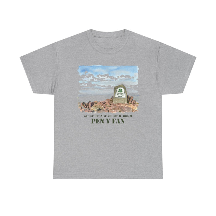 Pen y Fan Landscape T‑Shirt — Wales Mountain Hiking Souvenir Tee