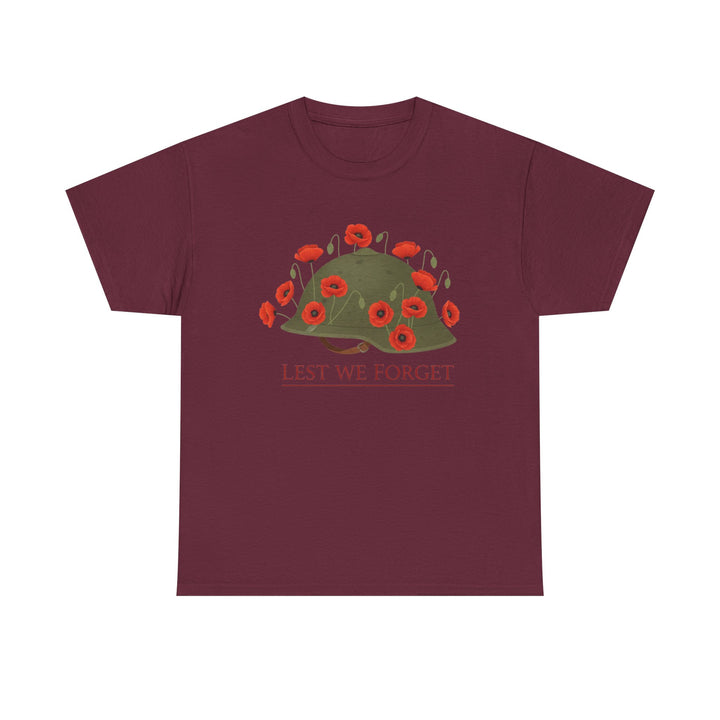 British Army Remembrance Shirt | Lest We Forget Poppy Helmet