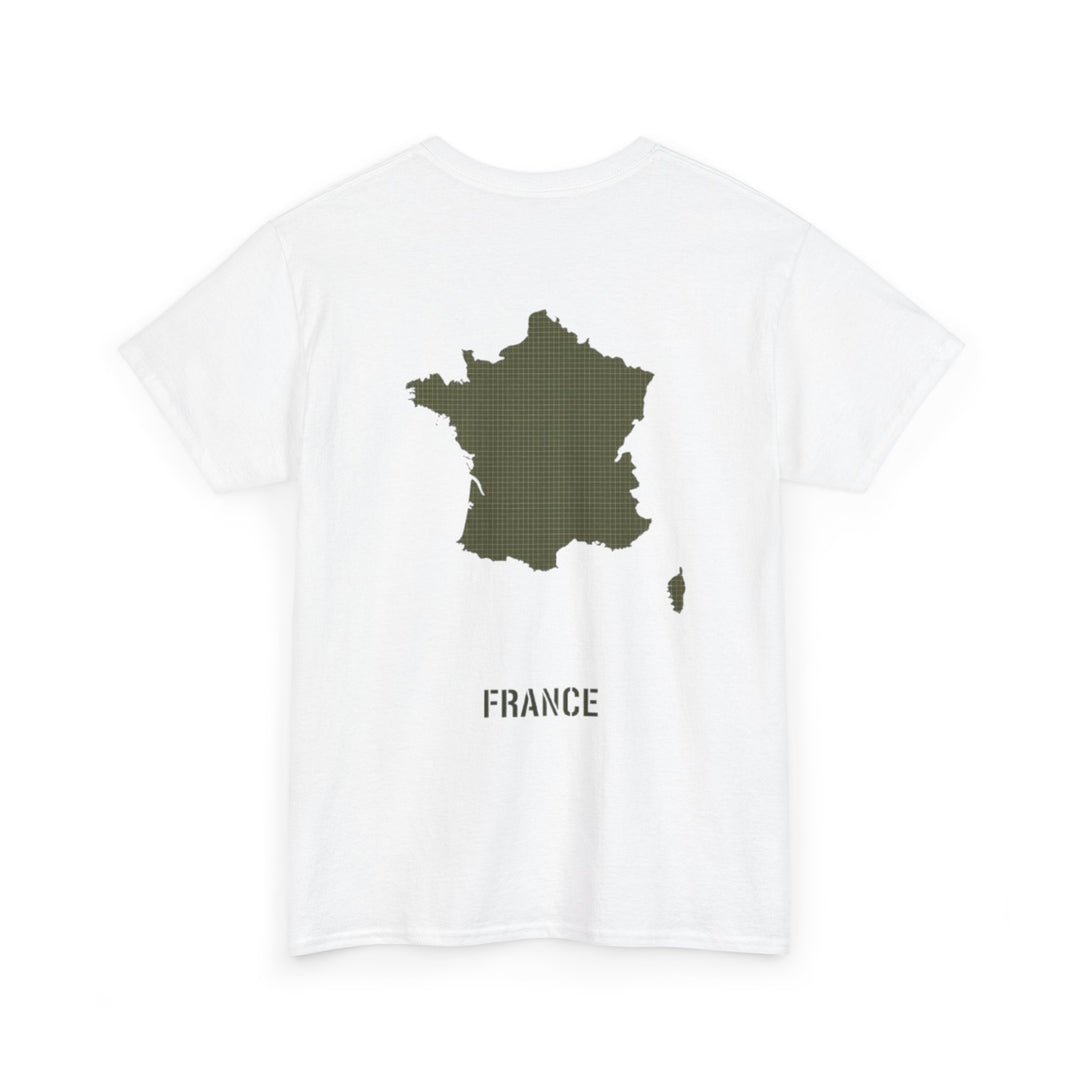France Map T-Shirt — Minimalist Olive France Map Tee