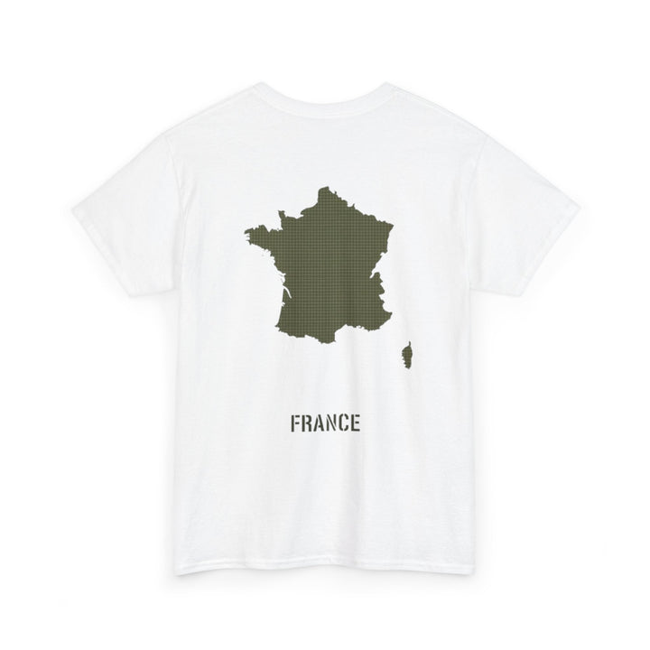 France Map T-Shirt — Minimalist Olive France Map Tee