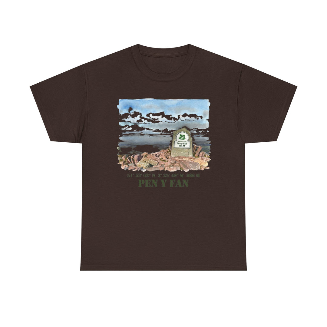 Pen y Fan Landscape T‑Shirt — Wales Mountain Hiking Souvenir Tee