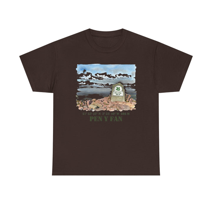 Pen y Fan Landscape T‑Shirt — Wales Mountain Hiking Souvenir Tee
