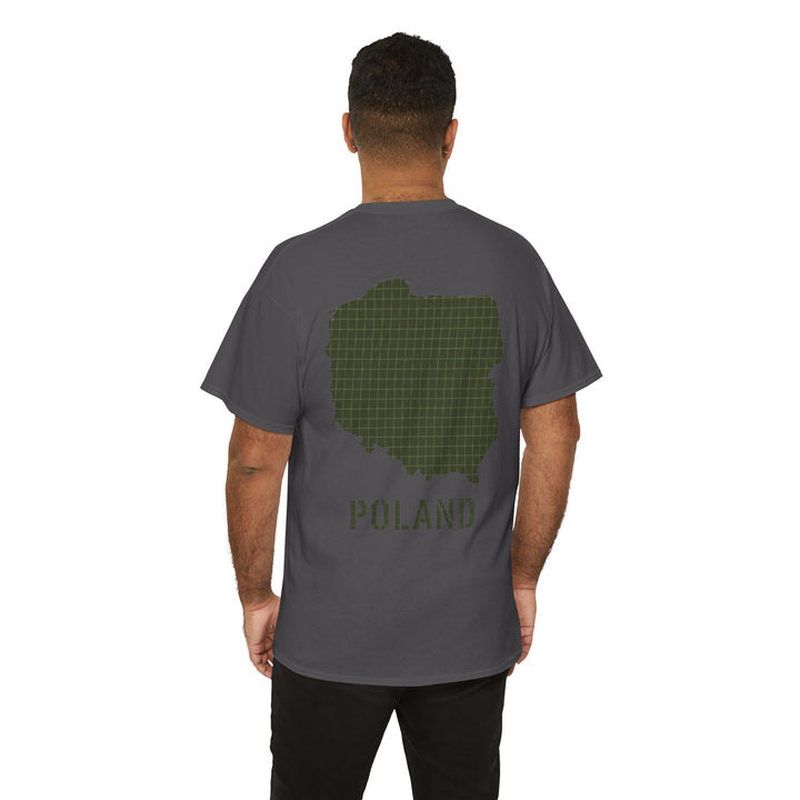 Poland Map Tee — Military Grid Map Graphic T-Shirt