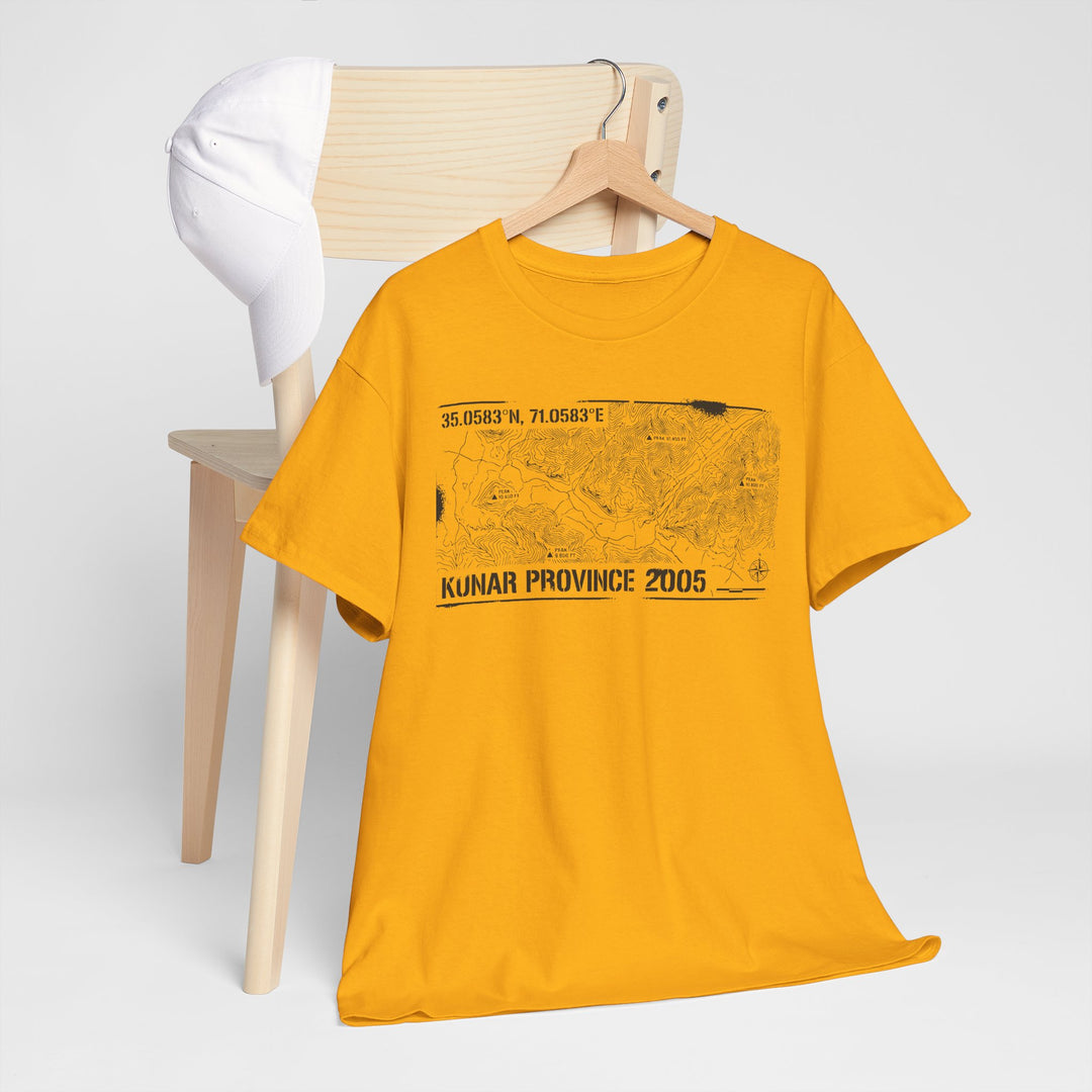 Kunar Province 2005 Map T-Shirt - Afghanistan Military Heritage Graphic Tee