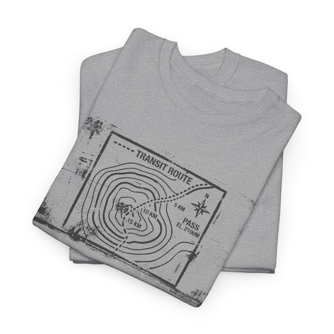 Retro Transit Route Adventure T-Shirt — Vintage Travel Map Graphic Tee