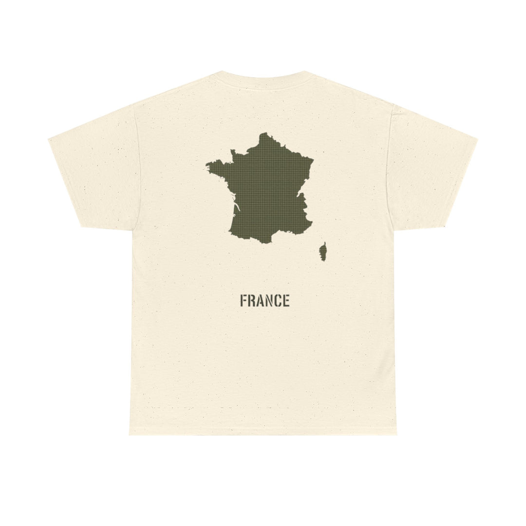 France Map T‑Shirt — Minimal Grunge Outline Tee