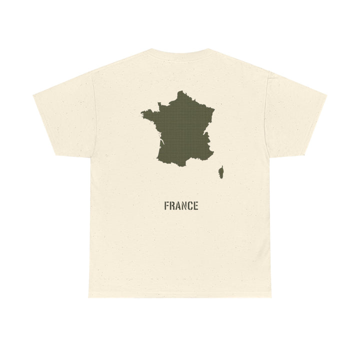 France Map T‑Shirt — Minimal Grunge Outline Tee