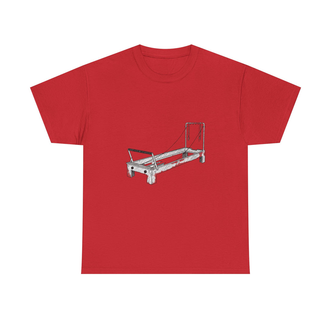 Pilates Reformer Tee – soft, breathable cotton designed for reformer Pilates. Comfortable, flexible, and perfect for studio workouts or casual wear.