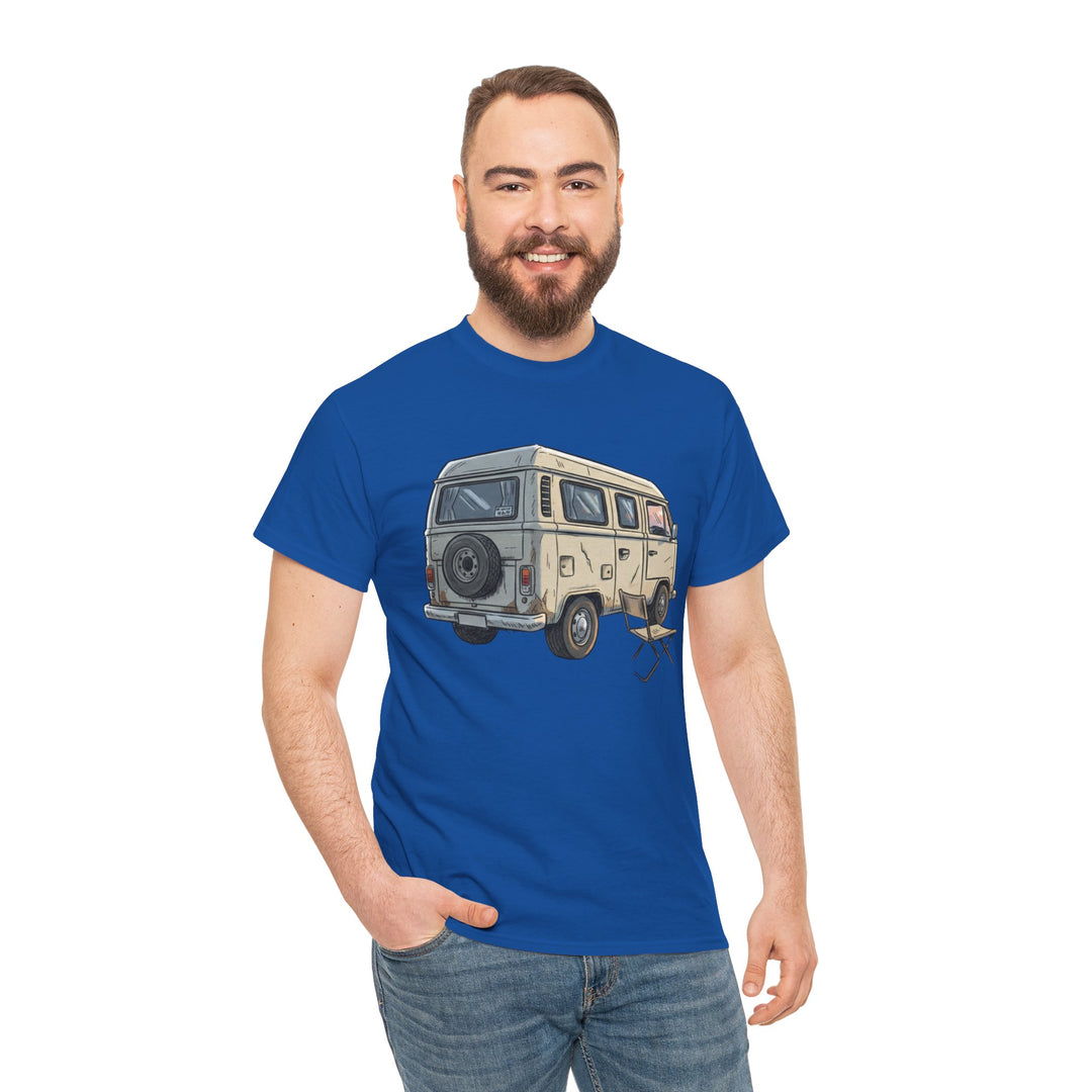 Retro Van Life Graphic T-Shirt - Classic Camper Van Adventure Tee
