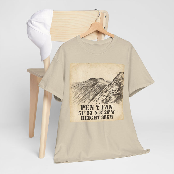 Pen y Fan T-Shirt - Brecon Beacons Vintage Coordinates &amp; Elevation