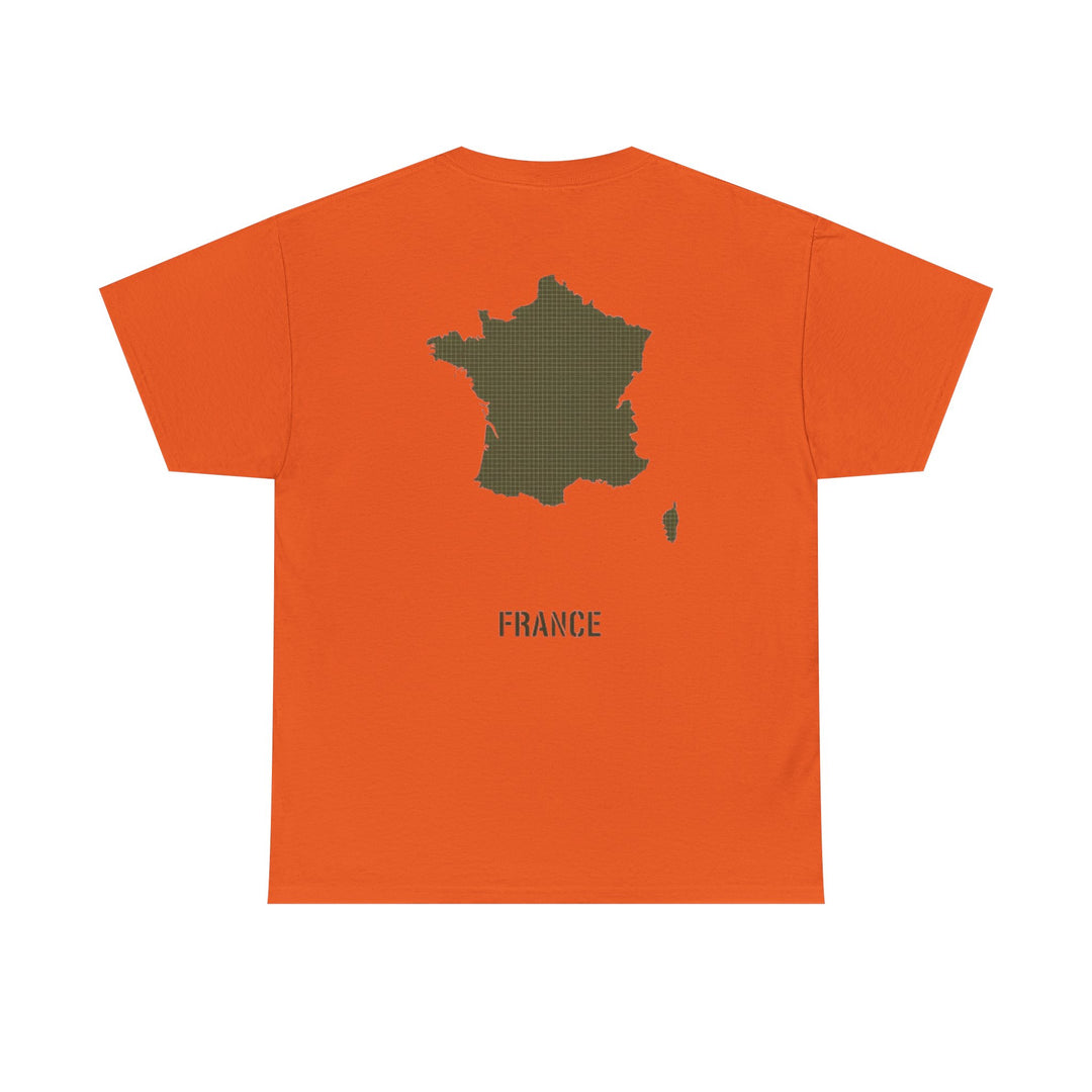France Map T‑Shirt — Minimal Grunge Outline Tee
