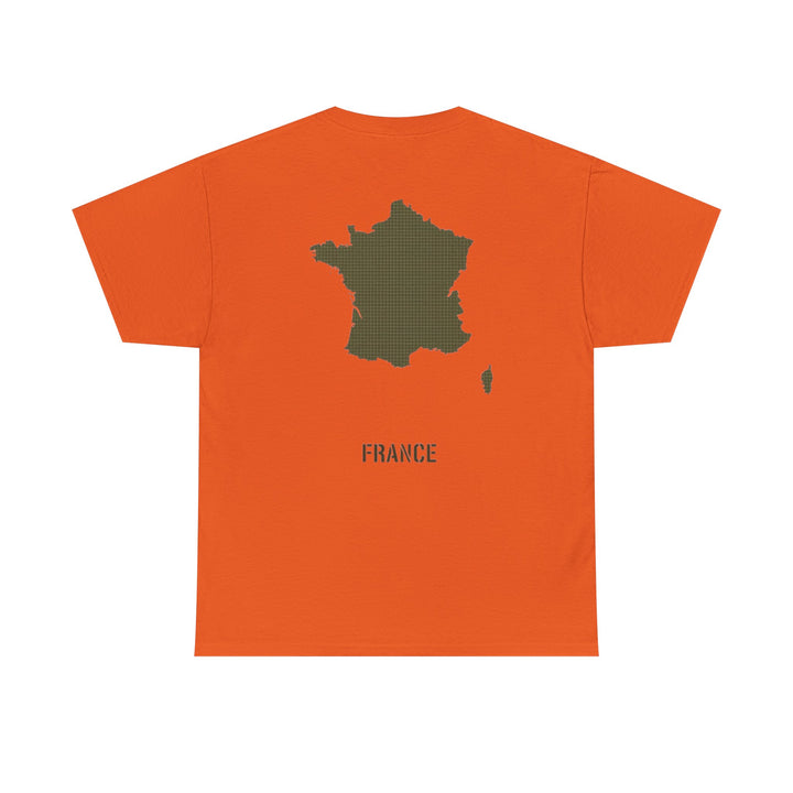 France Map T‑Shirt — Minimal Grunge Outline Tee