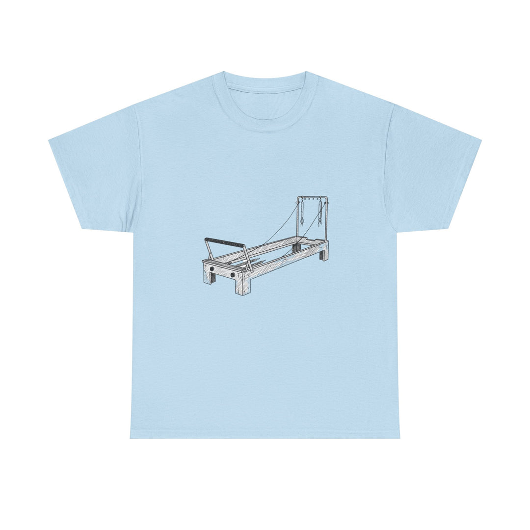 Pilates Reformer Tee – soft, breathable cotton designed for reformer Pilates. Comfortable, flexible, and perfect for studio workouts or casual wear.
