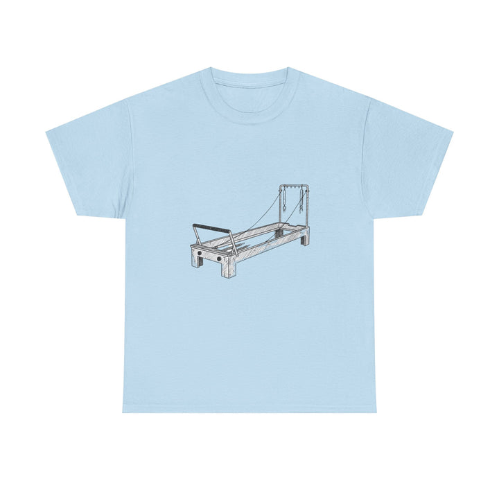 Pilates Reformer Tee – soft, breathable cotton designed for reformer Pilates. Comfortable, flexible, and perfect for studio workouts or casual wear.