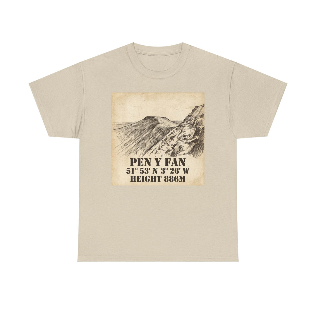 Pen y Fan T-Shirt - Brecon Beacons Vintage Coordinates &amp; Elevation