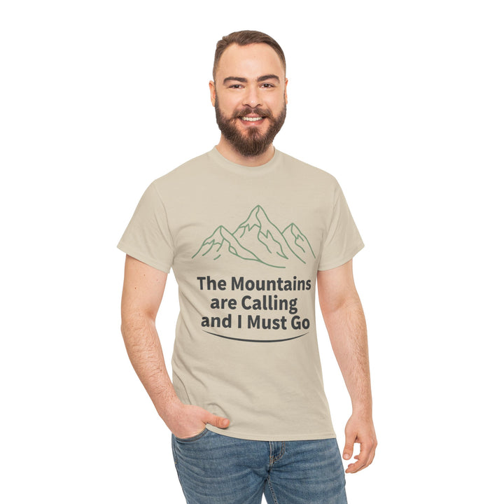 Retro Mountain Quote T-Shirt — Vintage Hiking &amp; Wild Camping Adventure Tee