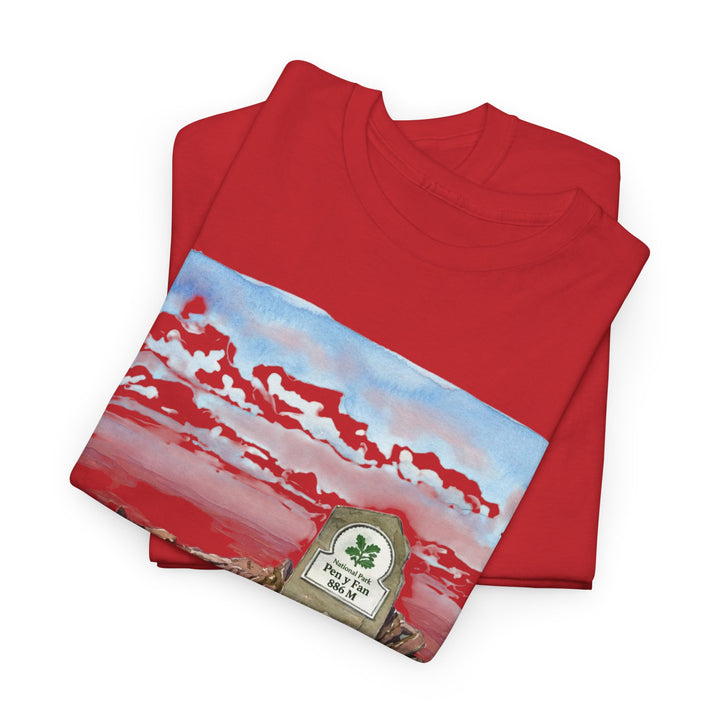 Pen y Fan Landscape T‑Shirt — Wales Mountain Hiking Souvenir Tee