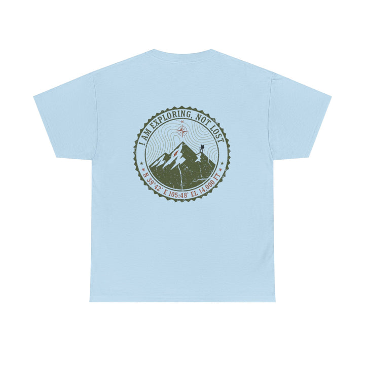 Adventure Logo Tee — "GALLUS" Mountain Badge Shirt (Exploring Not Lost)
