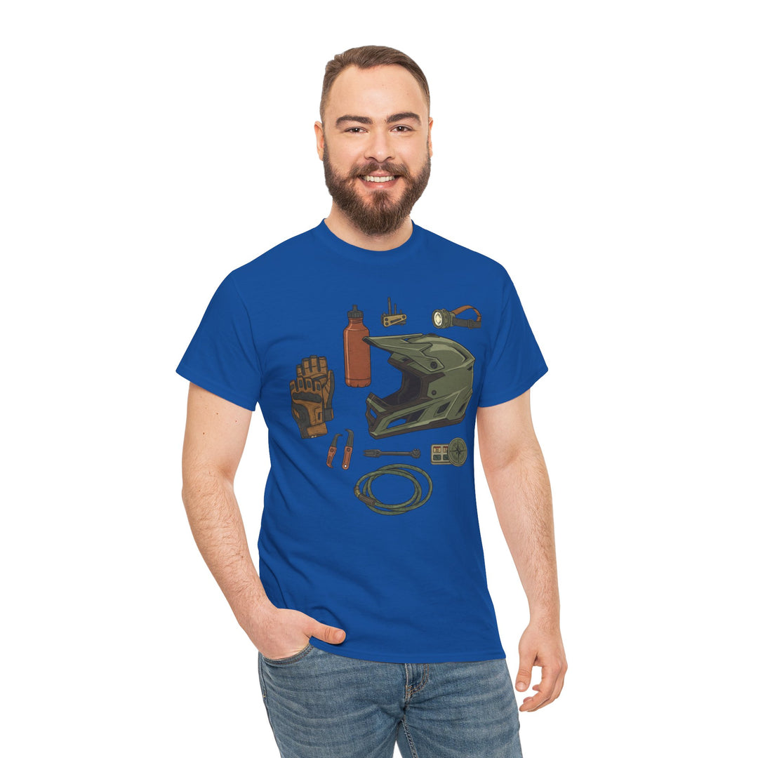 MTB Gear Layout T-Shirt — Mountain Bike Essentials Tee