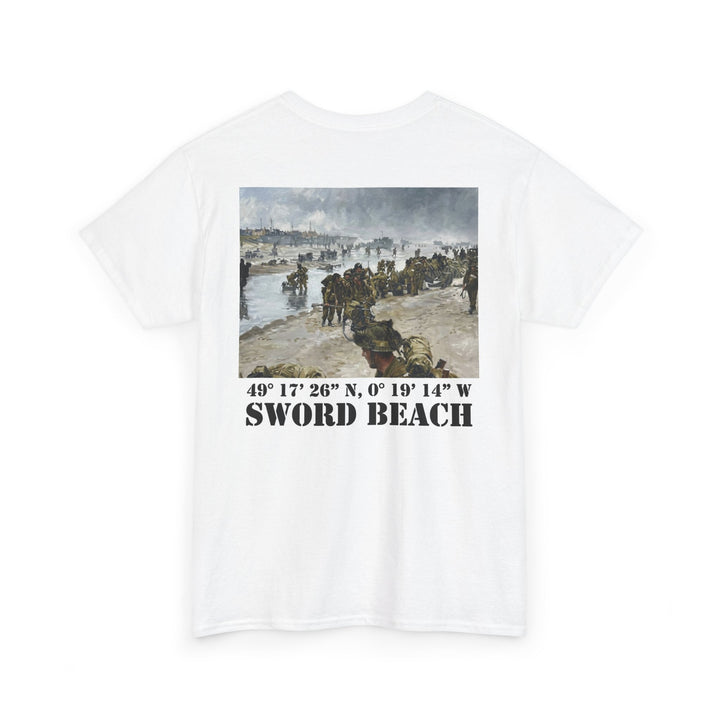 Sword Beach Coordinates T-Shirt — D-Day Normandy Landing Military History Tee