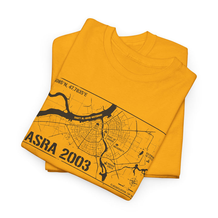 Basra 2003 Vintage Military Map T-Shirt