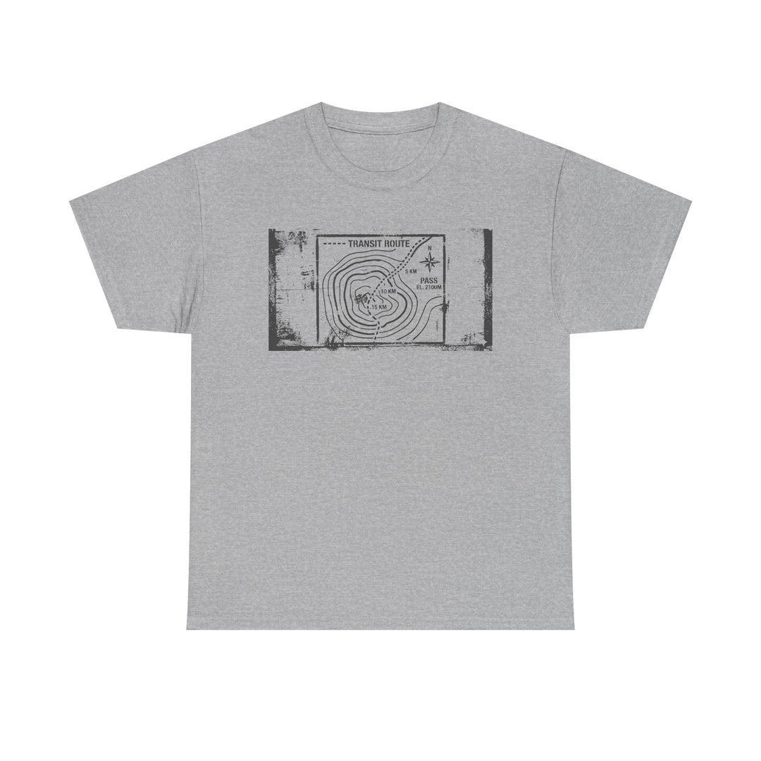 Retro Transit Route Adventure T-Shirt — Vintage Travel Map Graphic Tee